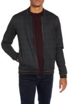 Men's Ted Baker London Tootie Slim Check Bomber Jacket (m) - Black