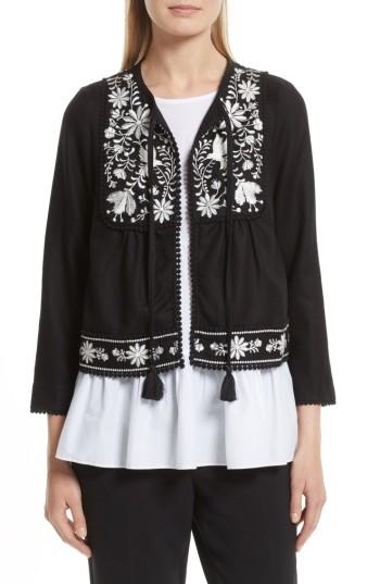 Women's Kate Spade New York Embroidered Jacket - Black