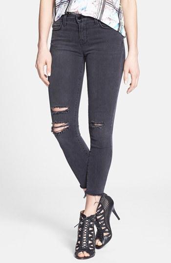 J Brand Distressed Crop Skinny Jeans (mercy) Womens Mercy