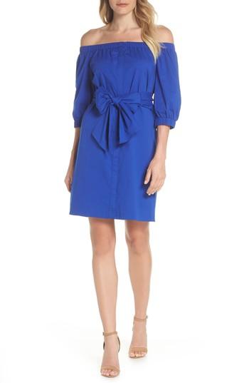 Women's Clover And Sloane Off The Shoulder Minidress - Blue