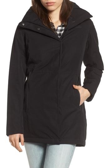 Women's The North Face Ancha Ii Hooded Waterproof Parka - Black