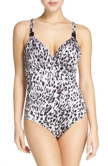 Women's Fantasie Masai Mara Underwire One-piece Swimsuit F (4d Us) - Black