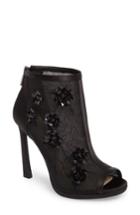 Women's Jessica Simpson Pedell Peep Toe Bootie M - Black