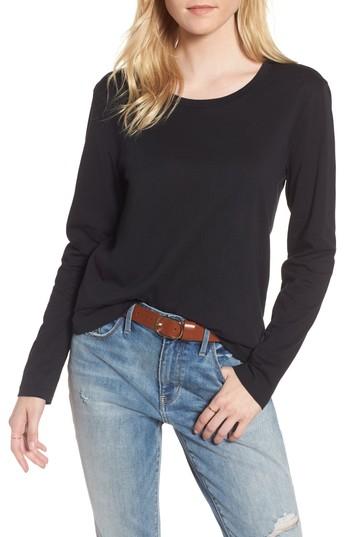 Women's Treasure & Bond Cotton Tee, Size - Black