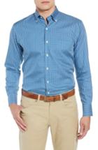 Men's Peter Millar Crown Soft Townlands Regular Fit Multicheck Sport Shirt - Blue