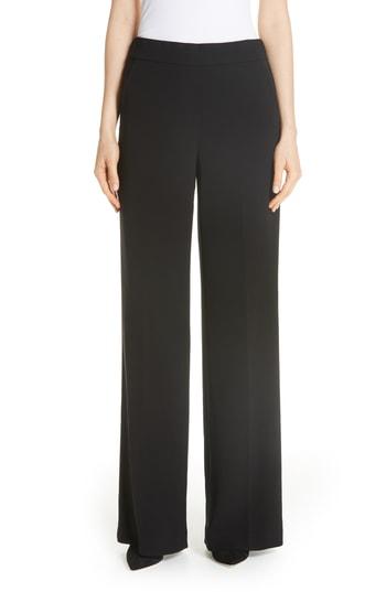 Women's Theory Talbert Admiral Crepe Wide Leg Pants, Size - Black