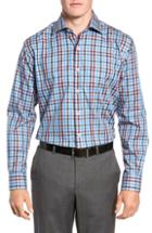 Men's Peter Millar Macon Check Print Sport Shirt - Blue