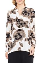 Women's Vince Camuto Long Sleeve Floral Tunic - White