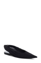 Women's Balenciaga Pointy Toe Slingback Flat Us / 36eu - Black