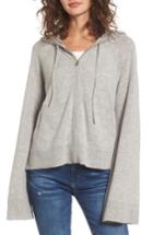 Women's Juicy Couture Cashmere Bell Sleeve Hoodie - Grey