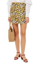 Women's Topshop Daisy Jacquard Miniskirt Us (fits Like 0) - Yellow