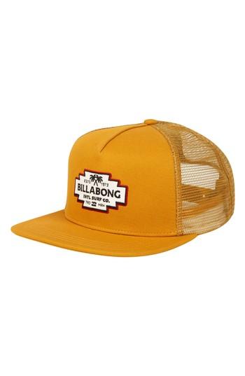 Men's Billabong Flatwall Trucker Cap - Yellow