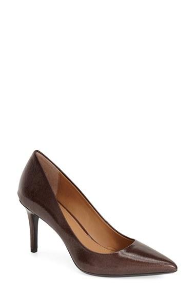 Women's Calvin Klein 'gayle' Pointy Toe Pump .5 M - Brown