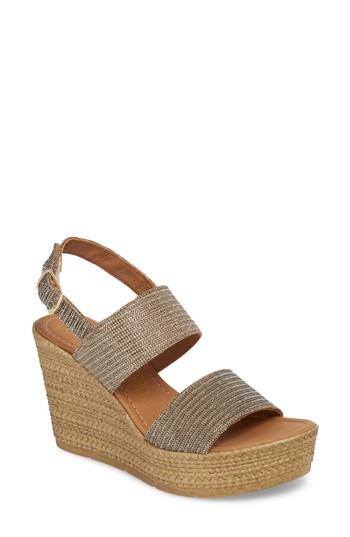 Women's Seychelles Downtime Wedge Sandal M - Metallic