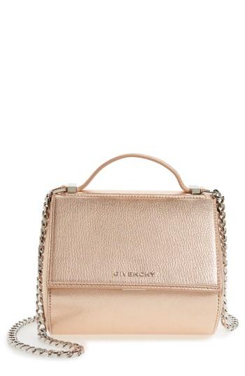 Givenchy Pandora Metallic Leather Satchel - Pink
