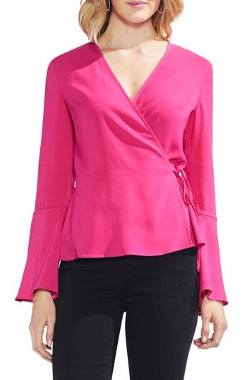 Women's Vince Camuto Crepe Wrap Blouse - Pink