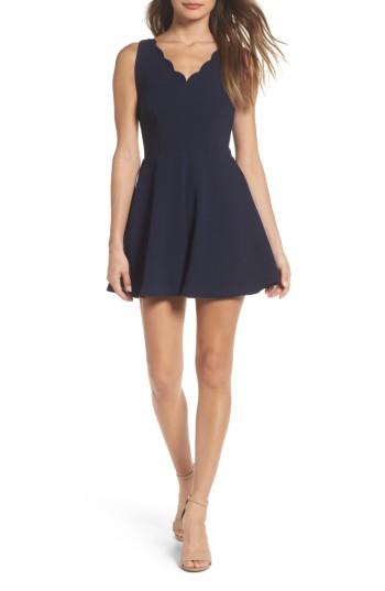 Women's 19 Cooper Crepe Fit & Flare Dress - Blue