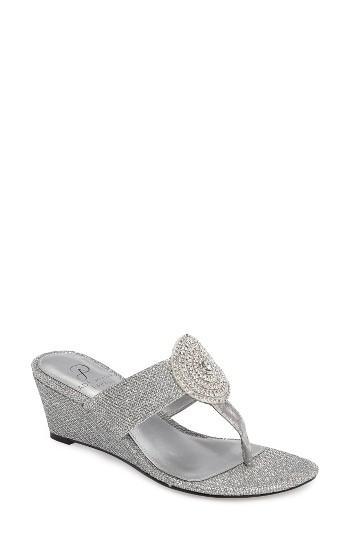 Women's Adrianna Papell Casey Wedge Sandal .5 M - Metallic