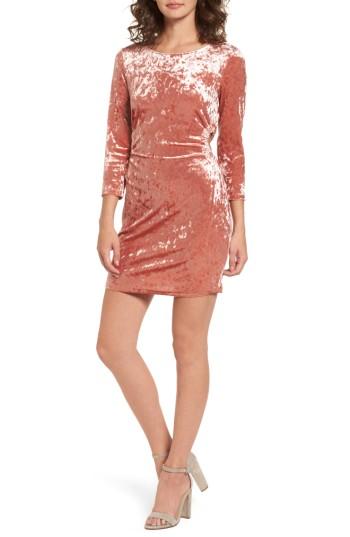 Women's Everly Cutout Velvet Dress - Pink