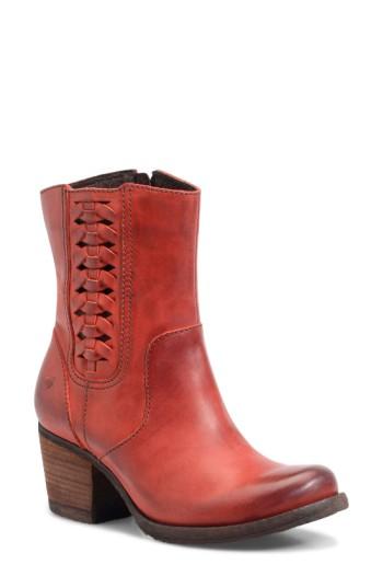 Women's B?rn Orosi Western Block Heel Boot .5 M - Red