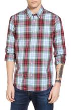 Men's Barbour Jeff Trim Fit Plaid Sport Shirt - Red