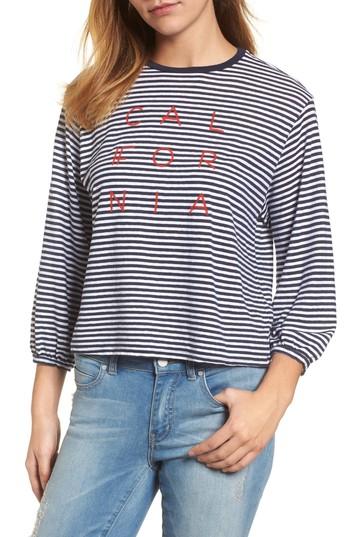 Women's Velvet By Graham & Spencer Stripe California Top - Blue