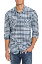 Men's Cova Stinsons Beach Regular Fit Plaid Flannel Shirt, Size - Blue