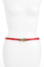 Women's Raina Fitzgerald Leather Belt, Size - Red