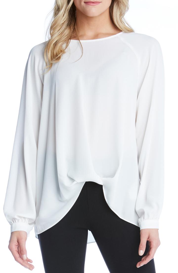 Women's Karen Kane Twist Hem Blouse - Ivory