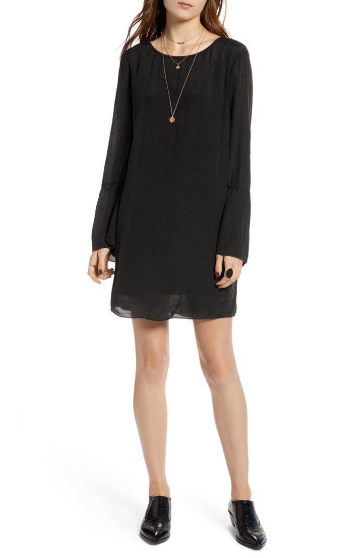 Women's Treasure & Bond Bell Sleeve Shift Dress - Black