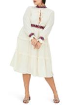 Women's Elvi Oriela Contrast Lace Dress Us / 8 Uk - Ivory