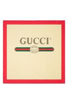 Women's Gucci Future Logo Silk Twill Scarf, Size - Ivory