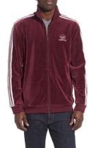Men's Adidas Originals Velour Bb Track Jacket, Size - Red