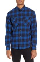 Men's The Kooples Plaid Flannel Shirt - Blue