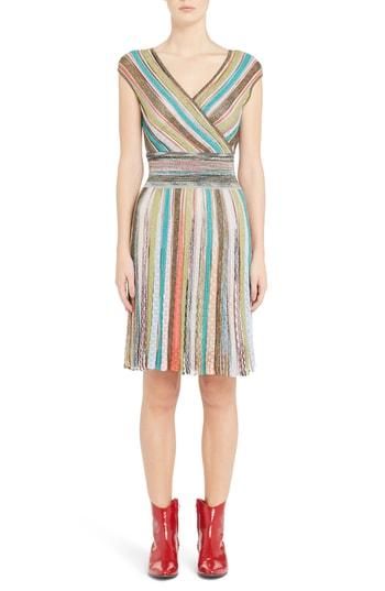 Women's Missoni Metallic Stripe Dress Us / 38 It - Metallic