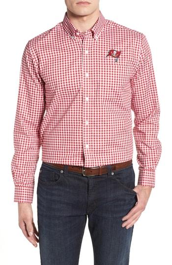 Men's Cutter & Buck League Tampa Bay Buccaneers Fit Shirt, Size Small - Red