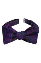 Men's Ted Baker London Woven Silk Bow Tie, Size - Blue