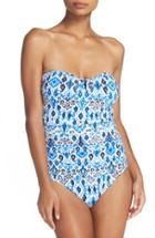 Women's Tommy Bahama Ikat Print Bandeau One-piece Swimsuit