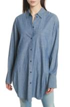 Women's Elizabeth And James Ryder Oversize Denim Shirt - Blue