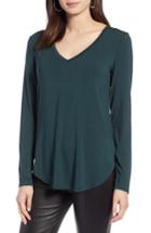 Women's Halogen V-neck Tunic - Green