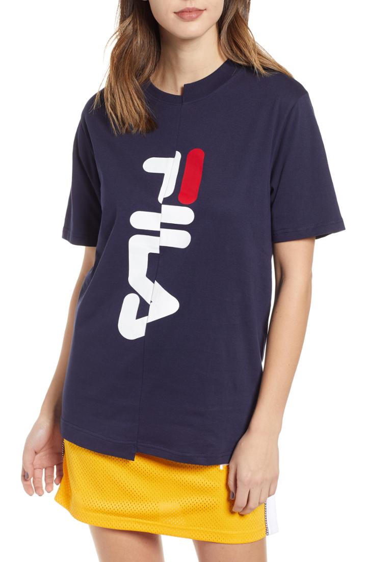 Women's Fila Teresa Spliced Tee - Blue