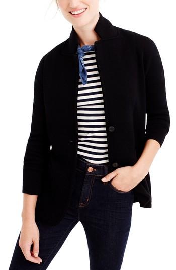 Women's J.crew Merino Wool Sweater Blazer