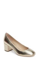 Women's Marc Fisher Ltd Wiley Block Heel Pump .5 M - Metallic