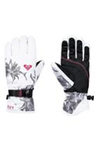 Women's Roxy Jetty Print Snow Sport Gloves - White