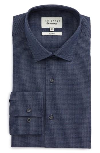 Men's Ted Baker London Endurance - Tomsk Slim Fit Textured Dress Shirt - Blue