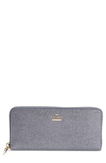 Women's Kate Spade New York Burgess Court - Lindsey Glitter Wallet - Metallic