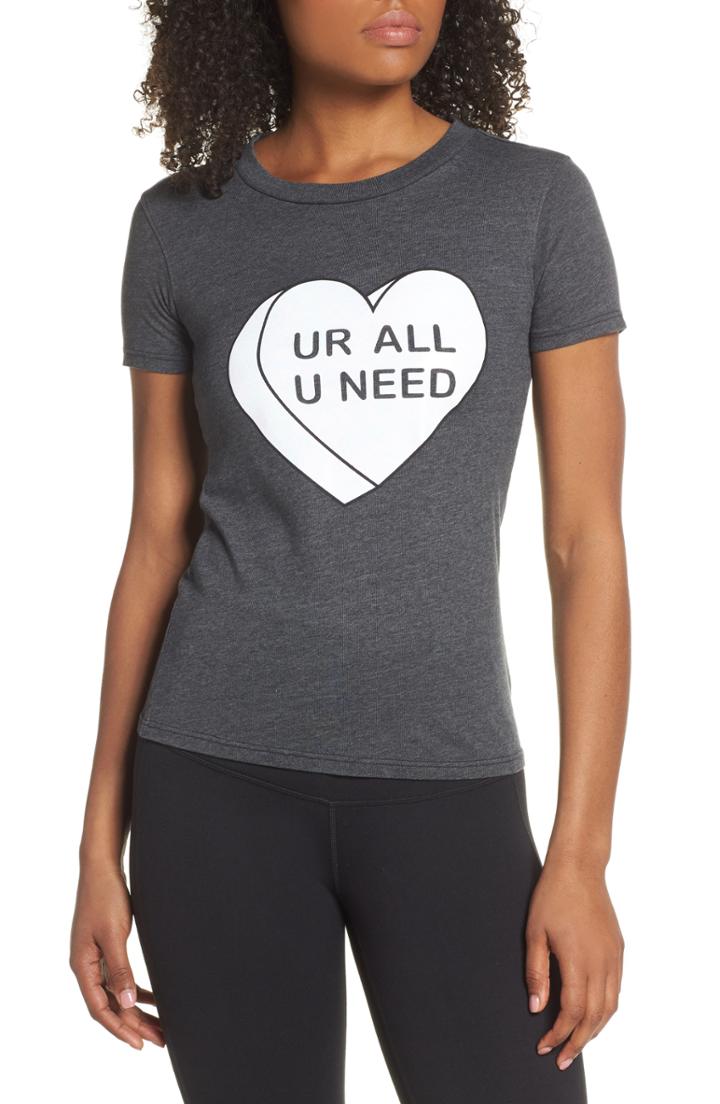 Women's Spiritual Gangster Ur All U Need Shrunken Tee - Black