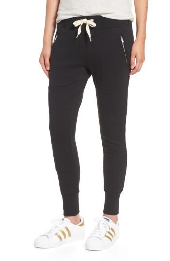 Women's Sincerely Jules 'lux' Skinny Cotton Jogger Pants - Black