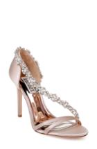 Women's Badley Mischka Voletta Crystal Embellished Sandal .5 M - Beige