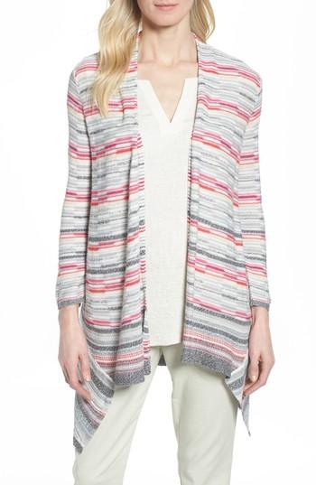 Women's Nic+zoe Color Mix Open Cardigan - Grey